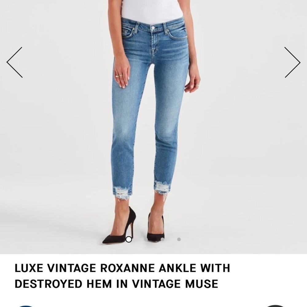 LUXE VINTAGE ROXANNE ANKLE WITH DESTROYED HEM IN VINTAGE MUSE